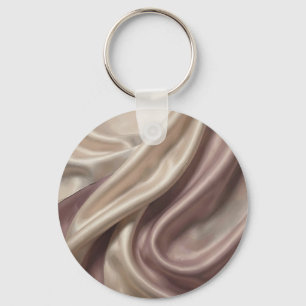Elegante Stromende Zijde Abstract Sleutelhanger