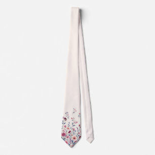 Elegante stropdas met bloemenprint