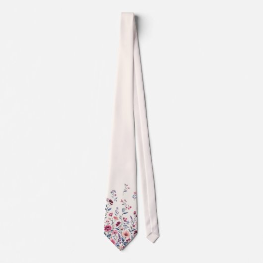 Elegante stropdas met bloemenprint (Voorkant)