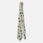 Elegante stropdas met mediterrane bloemkunst (Voorkant)