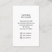 Elegante Struktur Streifen Visitekaartje (Achterkant)