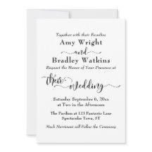 Elegante subtiele typografie, zwart op witte bruil