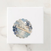 Elegante subtiele zonsondergang en bloemenbruiloft bedankjes labels (In situ)