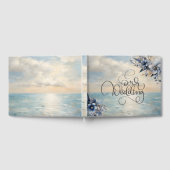 Elegante subtiele zonsondergang en bloemenbruiloft gastenboek (Volledig)