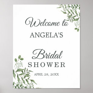Elegante Succulent Eucalyptus Bladeren bruidsfeest Poster