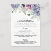 Elegante Succulent Florals Trouwinformatie Informatiekaartje (Voorkant)