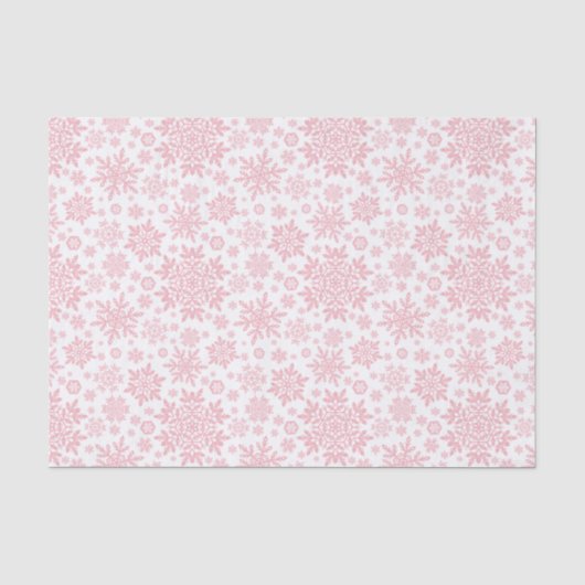 Elegante Suiker Blos Sneeuwvlok (Wit) Tissuepapier (Voorkant)