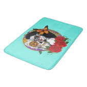 Elegante Suiker Schedels Monarch Rode Rozen Art No Badmat (Gekanteld)