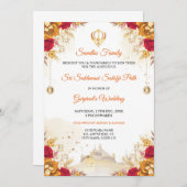 Elegante Sukhmani Sahib Path bruiloft uitnodiging (Voorkant / Achterkant)