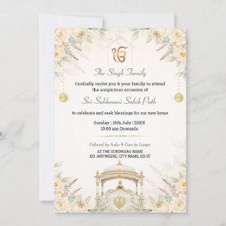 Elegante Sukhmani Sahib Path Huisverwarmingsuitnod Kaart