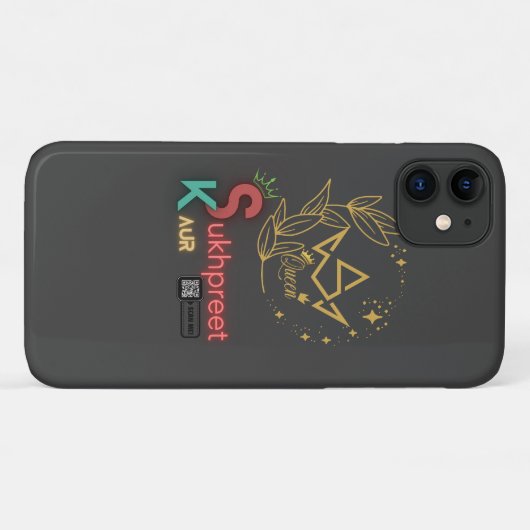 Elegante Sukhpreet Kaur Gepersonaliseerde iPhone C Case-Mate iPhone Case (Achterkant (horizontaal))