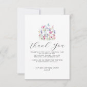 Elegante Summer Meadow Wildflowers Wedding Bedankkaart (Voorkant)