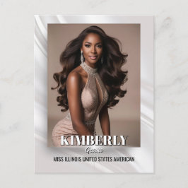 Elegante Sunburst Pageant Promo Prentbrief Briefkaart
