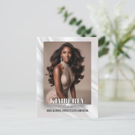 Elegante Sunburst Pageant Promo Prentbrief Briefkaart
