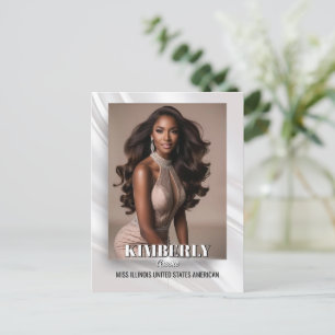 Elegante Sunburst Pageant Promo Prentbrief Briefkaart