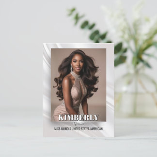Elegante Sunburst Pageant Promo Prentbrief Briefkaart