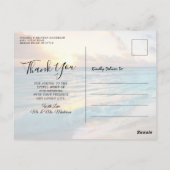 Elegante Sunset Beach Lights Zomer Dank u Briefkaart (Achterkant)