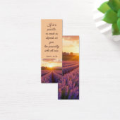 Elegante Sunset Lavendel Landschap Bijbelvers Mini Visitekaartjes (Bureau)