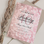 Elegante SURPRISE 40th Birthday Roos Gold Lights Kaart<br><div class="desc">Elegante 40e verjaardagsfeestje Shimmer Lights uitnodigingsuitnodiging sjabloon. Met moderne sprankelende lichten. Geweldig voor 30e,  40e,  50e,  60e en 70e verjaardag en meer!</div>