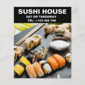 Elegante Sushi Restaurant Aangepaste foto Flyer (Voorkant)