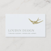 Elegante Swallow Professionele Interieurontwerper Visitekaartje (Voorkant)