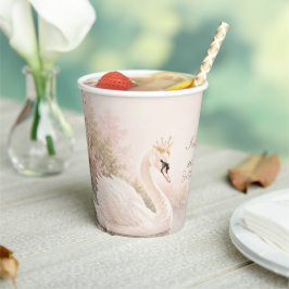Elegante Swan Lake Verjaardag Papieren Bekers