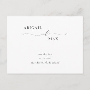 Elegante Swash Bruiloft Bewaar de Datum Aankondigi Briefkaart