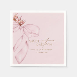 Elegante Sweet 16 Roze Verjaardag Servet