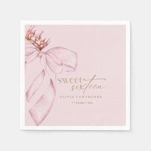 Elegante Sweet 16 Roze Verjaardag Servet