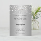 Elegante Sweet 16 Uitnodiging (Staand voorkant)