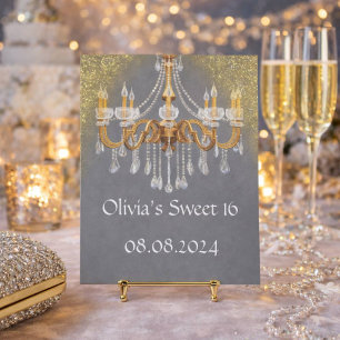 ELEGANTE SWEET 16 VERJAARDAGSUITNODIGING SAVE THE DATE