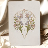 Elegante Sweet Pea Art Nouveau bruiloft Kaart
