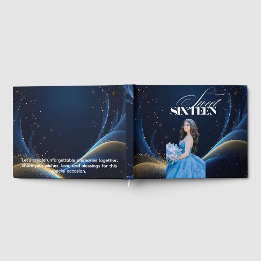 Elegante Sweet Sixteen – Persoonlijk Geboorteherin Gastenboek (Volledig)