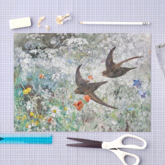 Elegante Swifts Spring Flight Decoupage Tissuepapier (Craft)