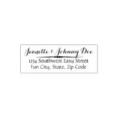 Elegante Swirl Custom Bruiloft of Adresstempel Zelfinktende Stempel (Design)