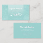 Elegante Swirl Pastel Blue Visiting Contact Visitekaartje (Voorkant / Achterkant)