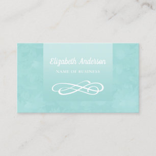 Elegante Swirl Pastel Blue Visiting Contact Visitekaartje