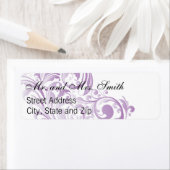 Elegante Swirl retourlabels - Paarse Etiket (Insitu)