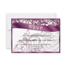 Elegante Swirl RSVP-kaart 3,5x5