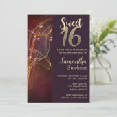 Elegante Swirls Verjaardag uitnodiging (Staand voorkant)