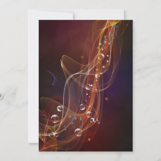 Elegante Swirls Verjaardag uitnodiging (Achterkant)