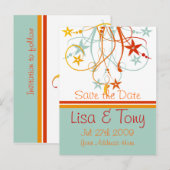 Elegante Swirls voor Save The Date - Gepersonalise Aankondigingskaart (Voorkant / Achterkant)