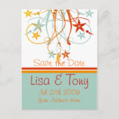 Elegante Swirls voor Save The Date - Gepersonalise Aankondigingskaart (Voorkant)