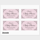 Elegante swirly baby shower partij gunst sticker (Vel)