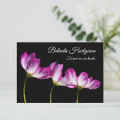 Elegante sympathie bloemenbegrafenis dank u kaarte kaart (Staand voorkant)