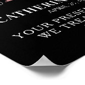 Elegante sympathie citaten hart foto's herdenking poster (Hoek)