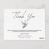 Elegante Sympathie Dankkaart - Waterverf Duif Briefkaart (Achterkant)