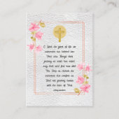 Elegante sympathie  foto gebed Kaart Visitekaartje (Achterkant)