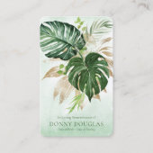 Elegante sympathie groen begrafenis gebed Kaart Visitekaartje (Voorkant)