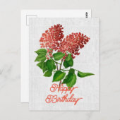 Elegante  Syringa Vulgaris Bloemenverjaardag Briefkaart (Voorkant / Achterkant)